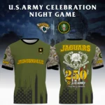 Jacksonville Jaguars T-Shirt x U.S. Army 250th Celebration Night Game Limited Personalize Name