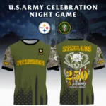 Pittsburgh Steelers T-Shirt x U.S. Army 250th Celebration Night Game Limited Personalize Name