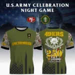 San Francisco 49ers T-Shirt x U.S. Army 250th Celebration Night Game Limited Personalize Name