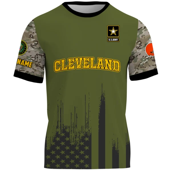 Cleveland Browns T-Shirt x U.S. Army 250th Celebration Night Game Limited Personalize Name
