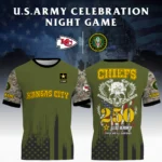 Kansas City Chiefs T-Shirt x U.S. Army 250th Celebration Night Game Limited Personalize Name