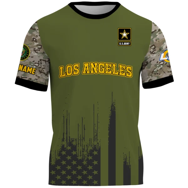 Los Angeles Rams T-Shirt x U.S. Army 250th Celebration Night Game Limited Personalize Name