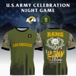 Los Angeles Rams T-Shirt x U.S. Army 250th Celebration Night Game Limited Personalize Name