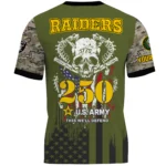 Las Vegas Raiders T-Shirt x U.S. Army 250th Celebration Night Game Limited Personalize Name