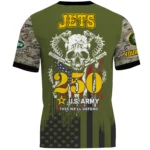 New York Jets T-Shirt x U.S. Army 250th Celebration Night Game Limited Personalize Name