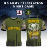 New York Giants xT-Shirt x U.S. Army 250th Celebration Night Game Limited Personalize Name