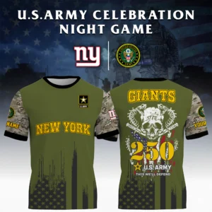 New York Giants xT-Shirt x U.S. Army 250th Celebration Night Game Limited Personalize Name