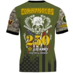 Washington Commanders U.S. Army 250th Celebration Night Game 3D T-Shirt Limited 2026 Custom Your Name