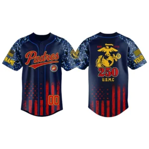 San Diego Padres x USMC 250th Anniversay 3D Baseball Jersey Limited 2026 Custom Name & Number