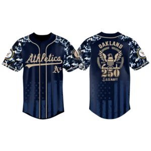 Oakland Athletics x US Navy 250th Birthday 3D Baseball Jersey Limited 2026