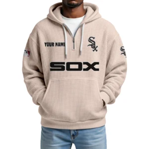Chicago White Sox Quarter-Zip Waffle Knit Hoodie New 2026 Custom Your Name