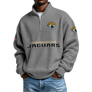 Jacksonville Jaguars Waffle Knit Quarter-Zip Long Sleeve Shirt