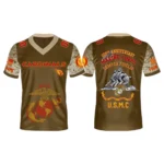 Arizona Cardinals x USMC 250th Birthday Celebration V-Neck Short Sleeve Jersey 3D Limited 2026 Custom Name & Number