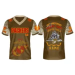 Green Bay Packers x USMC 250th Birthday Celebration V-Neck Short Sleeve Jersey 3D Limited 2026 Custom Name & Number