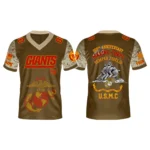 New York Giants x USMC 250th Birthday Celebration V-Neck Short Sleeve Jersey 3D Limited 2026 Custom Name & Number