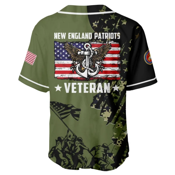 New England Patriots x USMC Veteran 3D Baseball Jersey Limited 2026 Custom Your Name