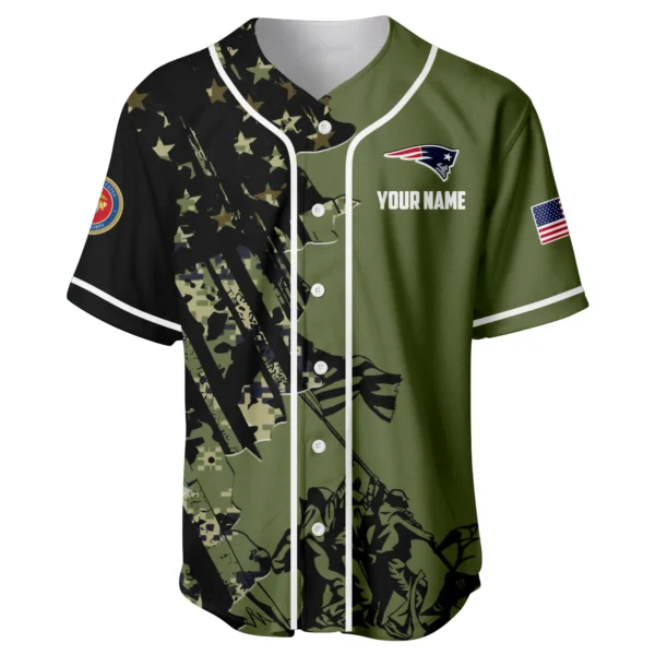 New England Patriots x USMC Veteran 3D Baseball Jersey Limited 2026 Custom Your Name