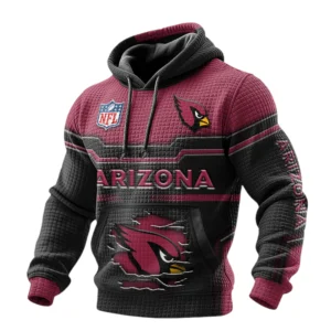 Arizona Cardinals Pullover Hoodie Waffle Knit Color Options