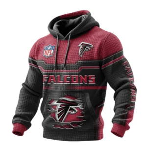 Atlanta Falcons Pullover Hoodie Waffle Knit Color Options
