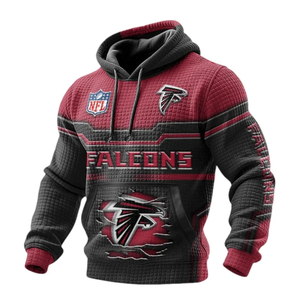 Atlanta Falcons Pullover Hoodie Waffle Knit Color Options