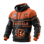 Cincinnati Bengals Pullover Hoodie Waffle Knit Color Options