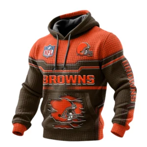Cleveland Browns Pullover Hoodie Waffle Knit Color Options