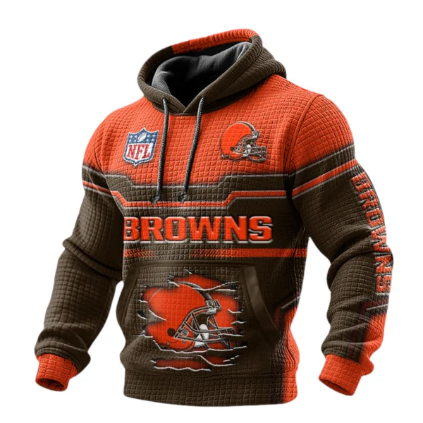 Cleveland Browns Pullover Hoodie Waffle Knit Color Options