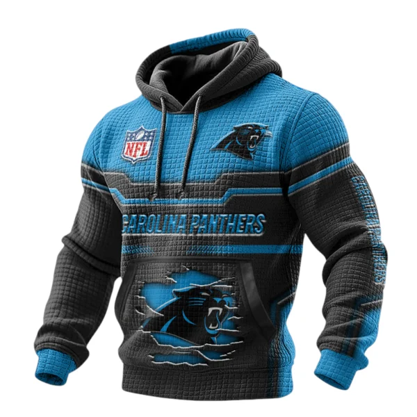 Carolina Panthers Pullover Hoodie Waffle Knit Color Options