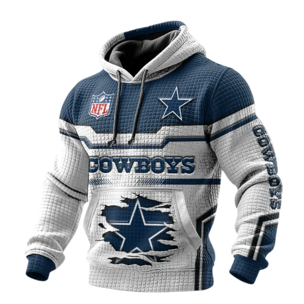 Dallas Cowboys Pullover Hoodie Waffle Knit Color Options