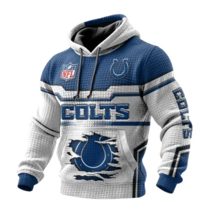 Indianapolis Colts Pullover Hoodie Waffle Knit Color Options