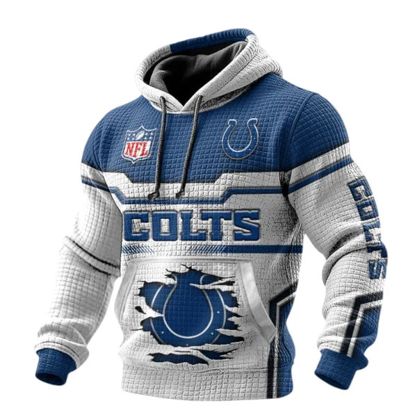 Indianapolis Colts Pullover Hoodie Waffle Knit Color Options