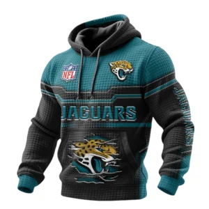 Jacksonville Jaguars Pullover Hoodie Waffle Knit Color Options