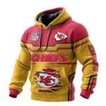 Kansas City Chiefs Pullover Hoodie Waffle Knit Color Options