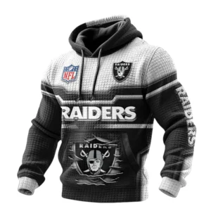 Las Vegas Raiders Pullover Hoodie Waffle Knit Color Options