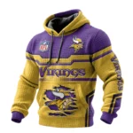 Minnesota Vikings Pullover Hoodie Waffle Knit Color Options