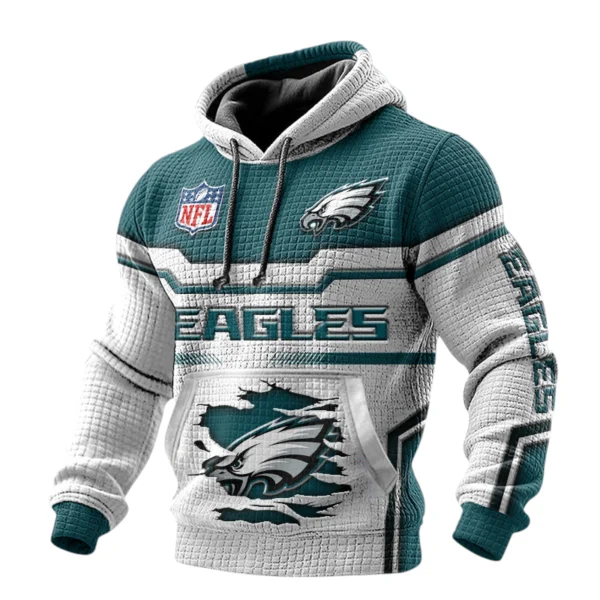Philadelphia Eagles Pullover Hoodie Waffle Knit Color Options