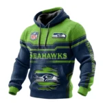 Seattle Seahawks Pullover Hoodie Waffle Knit Color Options