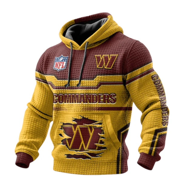 Washington Commanders Pullover Hoodie Waffle Knit Color Options