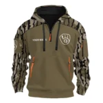 Milwaukee Brewers Half Zip Hoodie Personalize Name 2027 New Limited