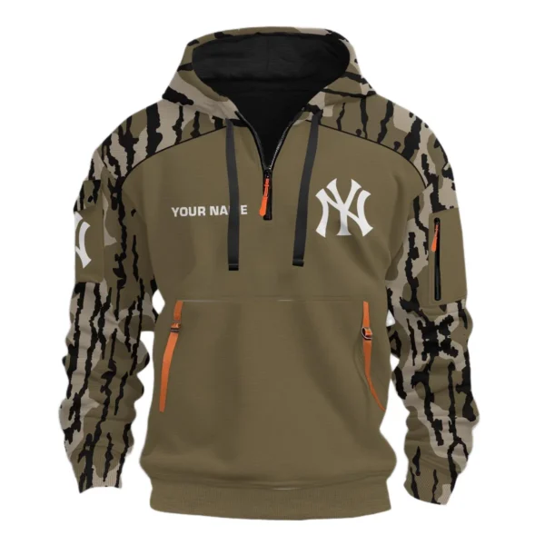 New York Yankees Half Zip Hoodie Personalize Name 2027 New Limited