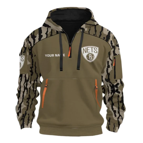 Brooklyn Nets Half Zip Hoodie Personalize 2027 Limited