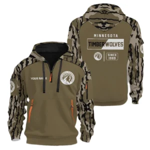 Minnesota Timberwolves Half Zip Hoodie Personalize 2027 Limited