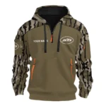 New York Jets Half Zip Hoodie Customize Your Name
