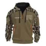 New York Giants Half Zip Hoodie Customize Your Name