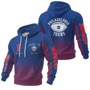 Philadelphia 76ers Pullover Hoodie Waffle Knit Personalize Name Limited