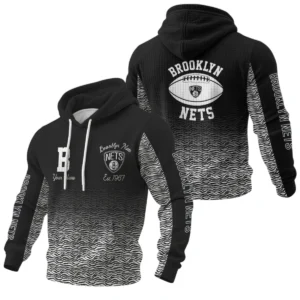 Brooklyn Nets Pullover Hoodie Waffle Knit Personalize Name Limited