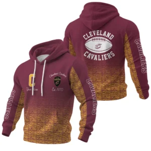 Cleveland Cavaliers Pullover Hoodie Waffle Knit Personalize Name Limited