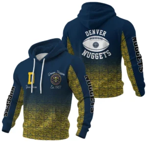 Denver Nuggets Pullover Hoodie Waffle Knit Personalize Name Limited