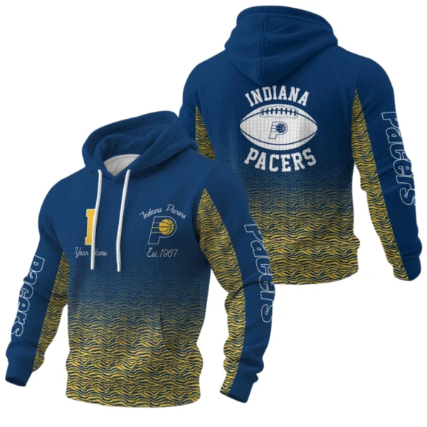 Indiana Pacers Pullover Hoodie Waffle Knit Personalize Name Limited