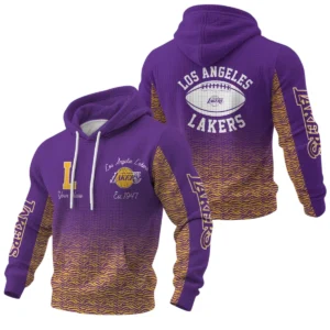 Los Angeles Lakers Pullover Hoodie Waffle Knit Personalize Name Limited